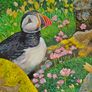 Puffin at Saltee Island'' | oil Painting | Framed Image 4