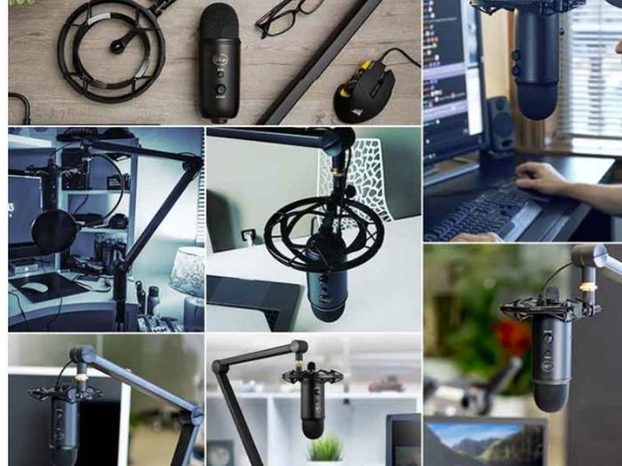 Logitech Blue Yeticaster  Microphone + Boom Arm