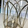 Small Gold Metal Design Freestanding Lantern/Candle Holder Image 2