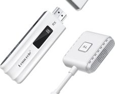 Lemorele Wireless HDMI Transmitter and Receiver Supports 8 TXS to 1 RX Wireless HDMI Extender 2.4/5G 1080P@60Hz Full HD for Streaming Video&Audio from Laptop,Camera to HDTV (TX with Type C Port)