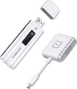 Lemorele Wireless HDMI Transmitter and Receiver Supports 8 TXS to 1 RX Wireless HDMI Extender 2.4/5G 1080P@60Hz Full HD for Streaming Video&Audio from Laptop,Camera to HDTV (TX with Type C Port)