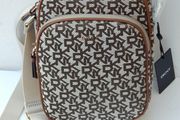 DKNY Donna Karen Gigi Monogram Flight Crossbody Bag in Gift Box