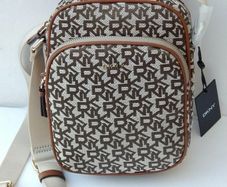 DKNY Donna Karen Gigi Monogram Flight Crossbody Bag in Gift Box