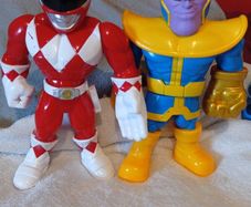 playschool thanos and power ranger figures