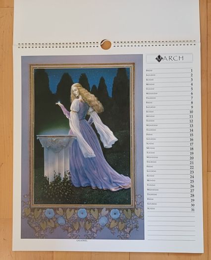 JRR TOLKIEN Six Vintage Calenders
