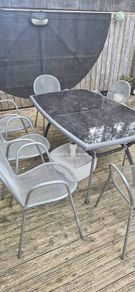 6 seater outdoor table and chairs