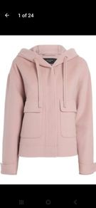 Max Mara Gary Hooded Patch Pocket Jacket - Powder Pink - RRP 529 - Fits UK 12