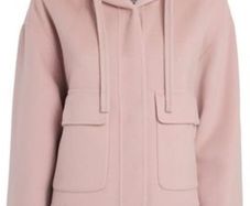 Max Mara Gary Hooded Patch Pocket Jacket - Powder Pink - RRP 529 - Fits UK 12