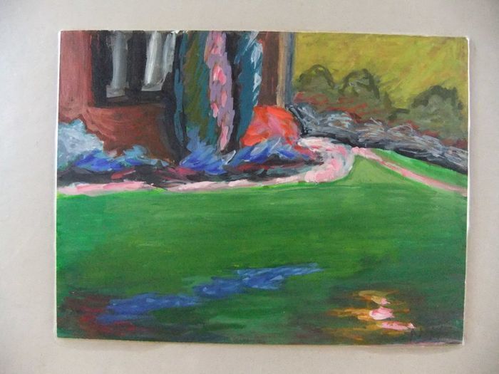 N Howard Flanders UK Artist Oil Painting 'House Opposite'