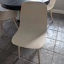Extendable Black Dining Table & 4 Cream Chairs Image 6