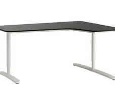 Ikea Bekant Corner Desk and unopened shelf for desk