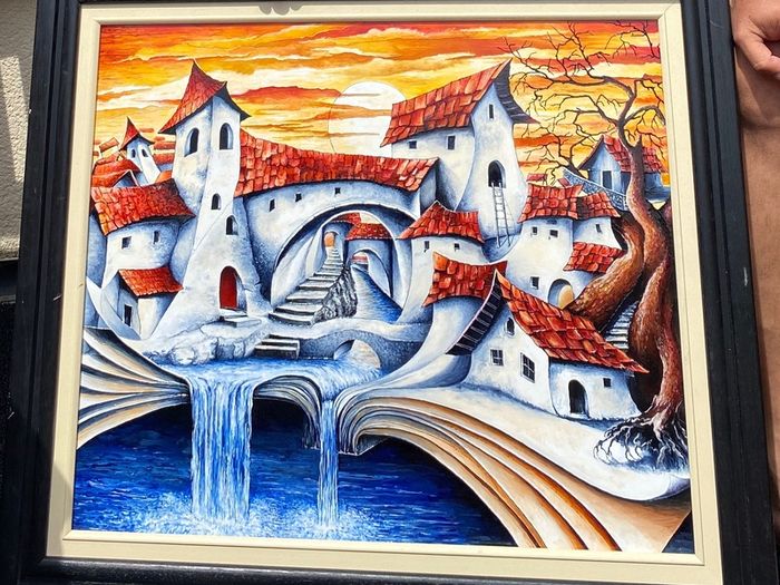 Hand made stained glass picture