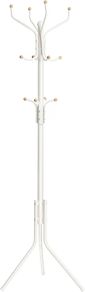 Coat Rack Stand, Coat Tree, Metal Hall Tree, Free Standing, 49 x 182 cm, 12 Hooks, for Clothes, Hats, Bags, White RCR19W