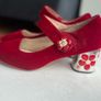 Velvet Red sandles Image 5