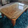 Solid Wood Glass Topped Coffee Table Image 5