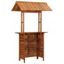 Outdoor Bar Table with Rooftop 122x106x217 cm Solid Acacia Wood Image 6