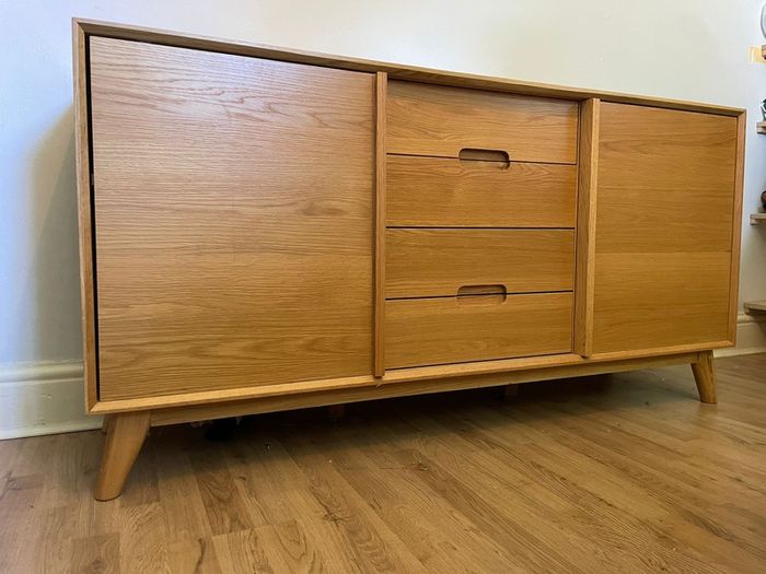 oak veneer sideboard