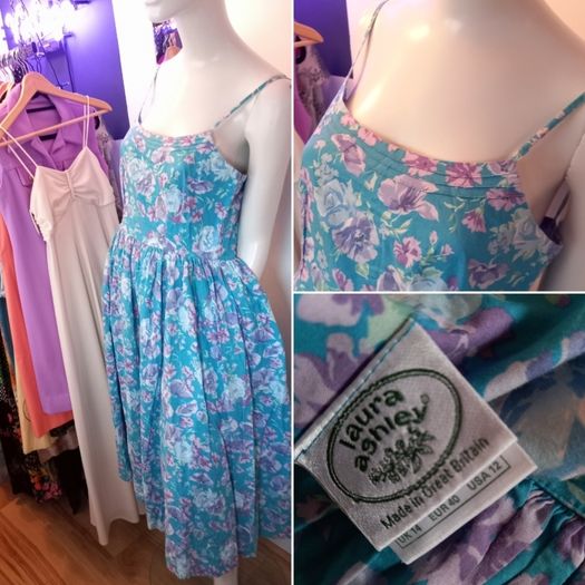 Laura Ashley 1980s Vintage Dress