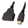 HDMI Splitter 1 to 2 Cable Male to Female M/F 1 in 2 out Adapter HDMI Converter Image 2
