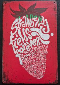 The beatles , vintage style metal sign .