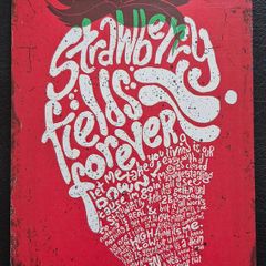 The beatles , vintage style metal sign .