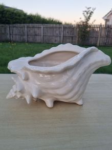 Atlantic Mold  ceramic planter in the shape of a seashell