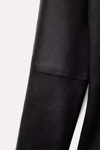 New Zara 100% Leather top ZW Collection