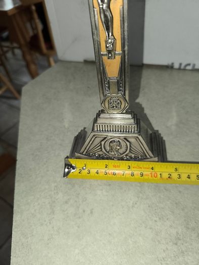 Rare find Crucifix of Lourdes, Art Deco period from the 1920s Materials: Metal