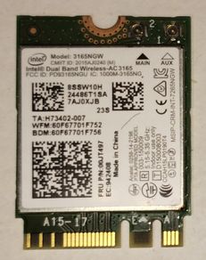 Free Post - Dual Band Wireless-ac 3165 (3165ngw) M2 Wifi Card