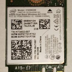 Free Post - Dual Band Wireless-ac 3165 (3165ngw) M2 Wifi Card