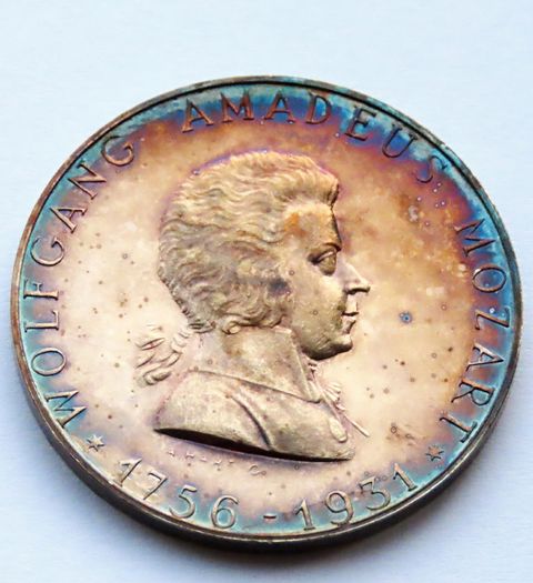 Silver 1931 Wolfgang Amadeus Mozart medal