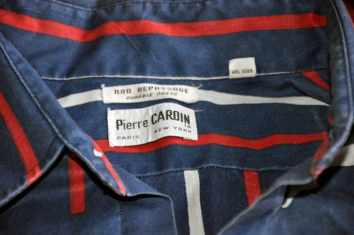 Vintage Pierre Cardin Men's Cotton Lightweight Shirt with Marina theme