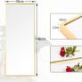 Full Length Mirror 140x50cm Free Standing, Hanging or Leaning, Large Floor Mirror with Gold Aluminum Alloy Frame for Living Room or Bedroom Image 2