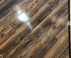 Laminate flooring walnut gloss