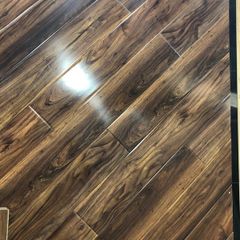 Laminate flooring walnut gloss