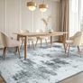 Modern Abstract Area Rugs Living Room 120x160cm, Machine Washable Non-Slip Short Pile Rug, Durable Faux Wool Carpet for Bedroom, Dining Room, Home Office, Grey Image 3