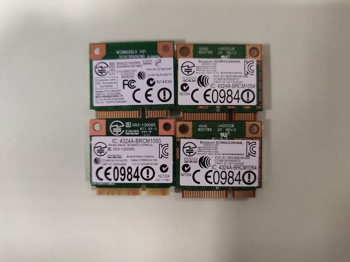 Old WLAN cards (no Bluetooth)