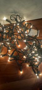 2 Warm white string lights + spare bulbs