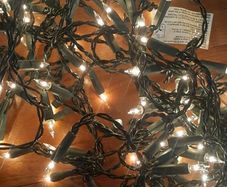 2 Warm white string lights + spare bulbs