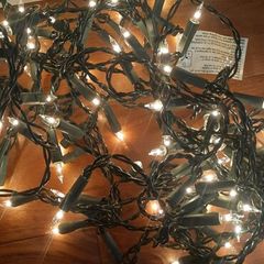 2 Warm white string lights + spare bulbs
