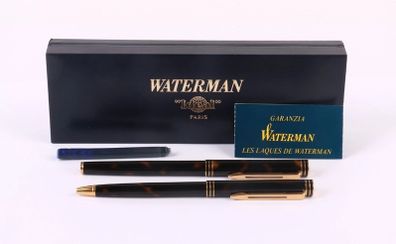 Waterman Ideal Fountain & Ballpoint Pen Set 18K Gold Nib Boxed