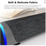 SOULION R30 Computer Speakers, Colorful LED Lights with Switch Button, Surround Sound Portable Computer Sound Bar Speakers for Desktop, Gray Image 7