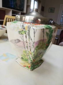 Vintage 1930s Royal Winton Grimwades 'Paradise' Biscuit Barrel