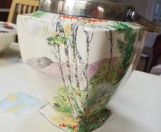 Vintage 1930s Royal Winton Grimwades 'Paradise' Biscuit Barrel