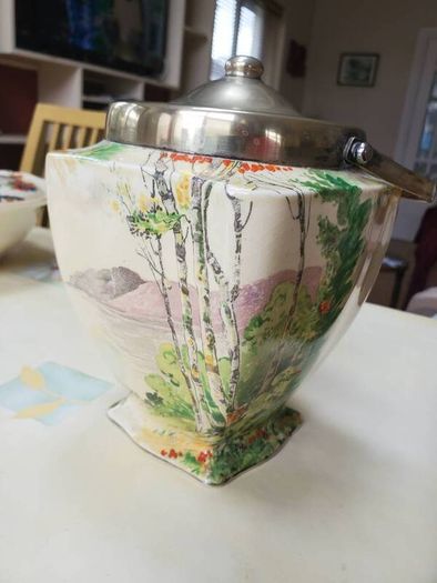 Vintage 1930s Royal Winton Grimwades 'Paradise' Biscuit Barrel