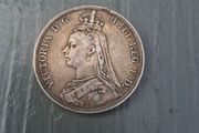British Queen Victoria "Jubilee Head" silver crown (5 shillings)
