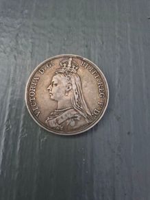 British Queen Victoria "Jubilee Head" silver crown (5 shillings)