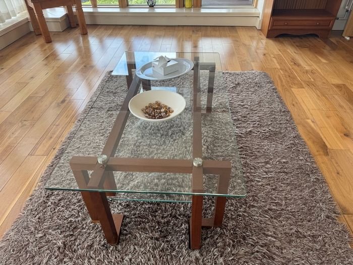 Glass Coffee Table 2 shelves