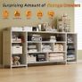 Tv Cabinet, Dresser for Bedroom with 11 Fabric Drawers, TV Stand with Power Socket for TVs up to 70 inch TV Units for Living Room, Bedroom, White Image 5