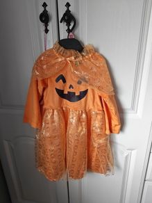 girls Halloween pumpkin dress